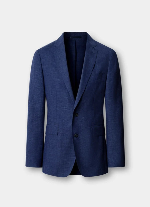 Wool Silk Hopsack Blazer - Woven In Italy