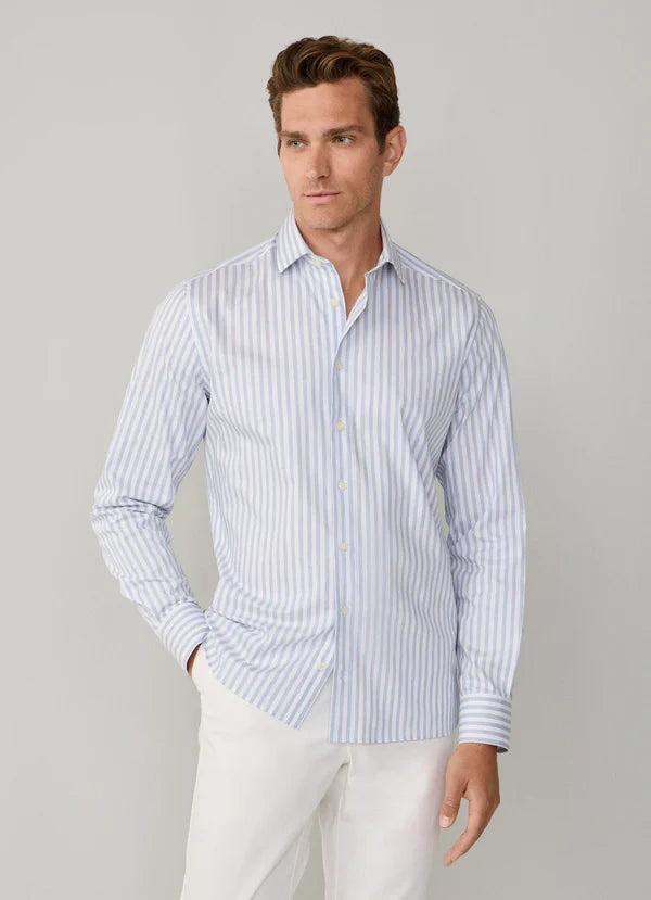 Tailored Fit Melange Stripe Shirt