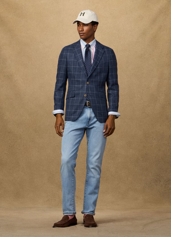 Branded Light Wash Denim
