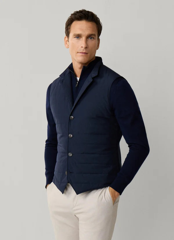 Sartorial Hybrid Knit Back Gilet
