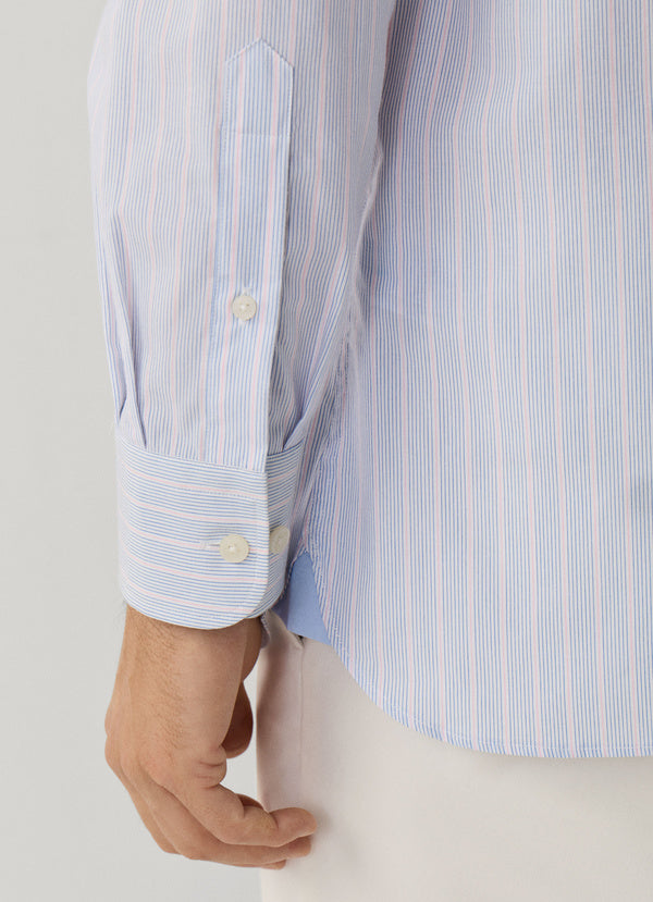 Classic Fit Hairline Two-Tone Stripe Shirt