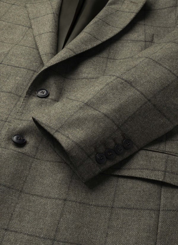 Wool Windowpane Blazer