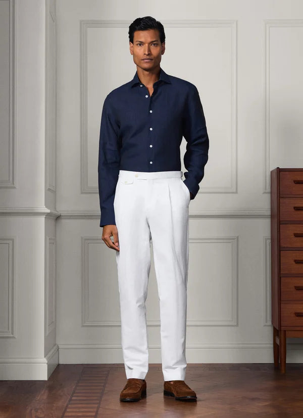 Classic Fit Sanderson Cotton-Linen Chinos