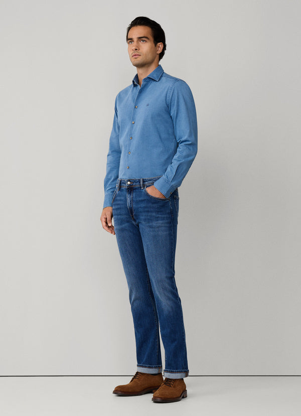 Slim Fit Vintage Wash Denim