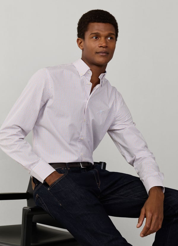 Classic Fit City Tattersall Poplin Shirt