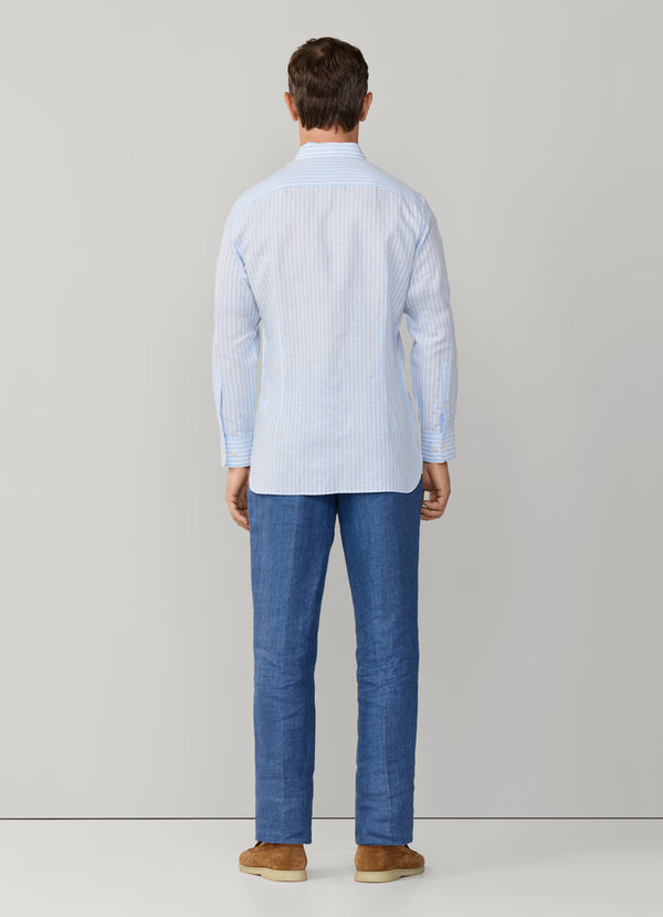 Tailored Fit Butcher Stripe Selvedge Shirt
