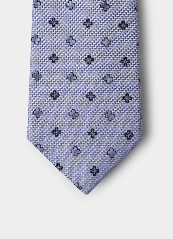 Geometric Flower Silk Tie
