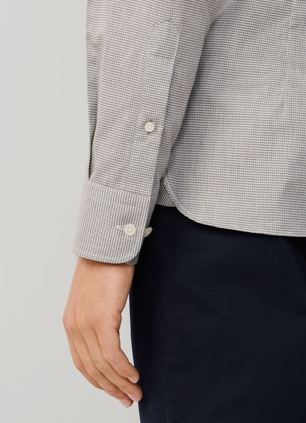 Tailored Fit Flannel Puppytooth Shirt