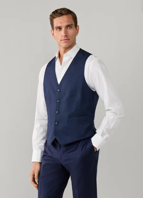 Wool Birdseye Waistcoat - Woven In Italy