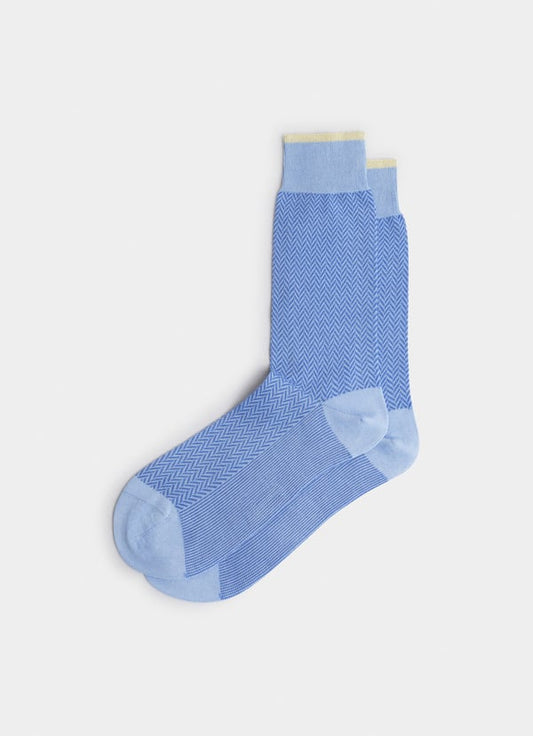 Mercerised Cotton Herringbone Socks