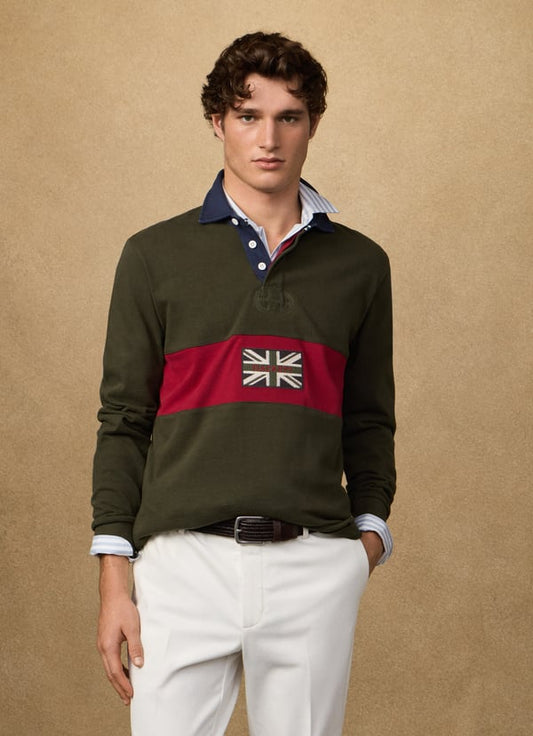 Classic Fit Long Sleeve Peaks Rugby
