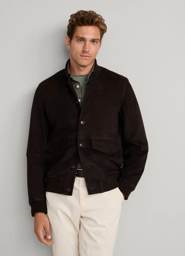 Suede Bomber Jacket
