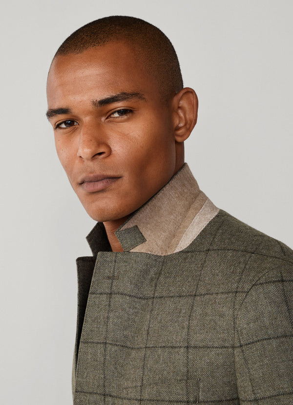Wool Windowpane Blazer
