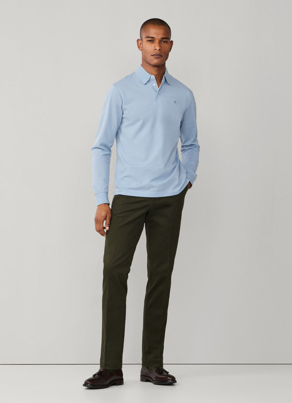 Classic Fit Mercerised Long Sleeve Polo
