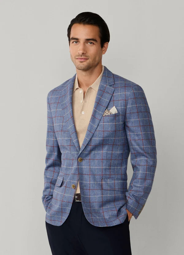 Silk-Wool Tattersall Blazer