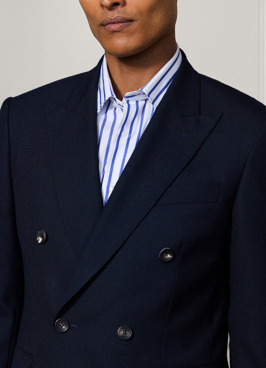Wool Fresco Double Breasted Suit - Woven In England
