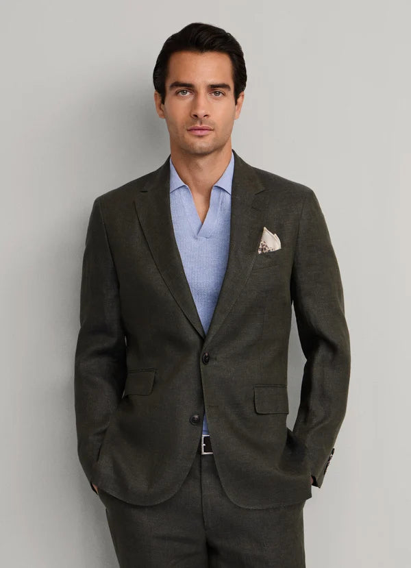 Linen Delave Hopsack Blazer
