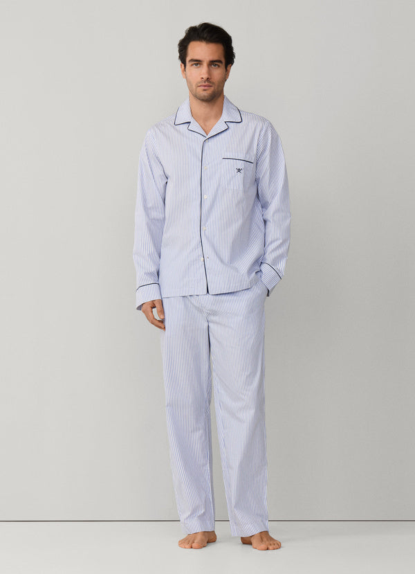 Striped Woven Pyjama Set