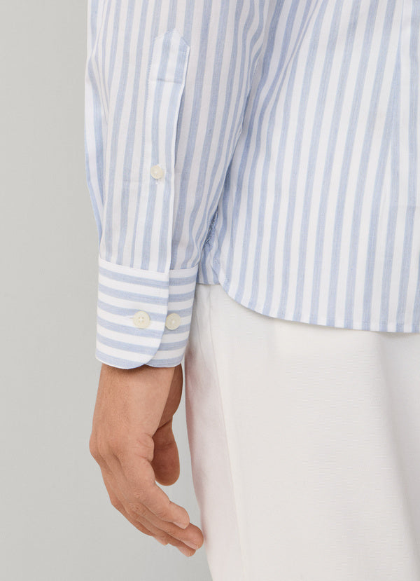 Tailored Fit Melange Stripe Shirt
