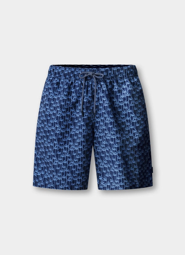 Palm Print Swim Trunk