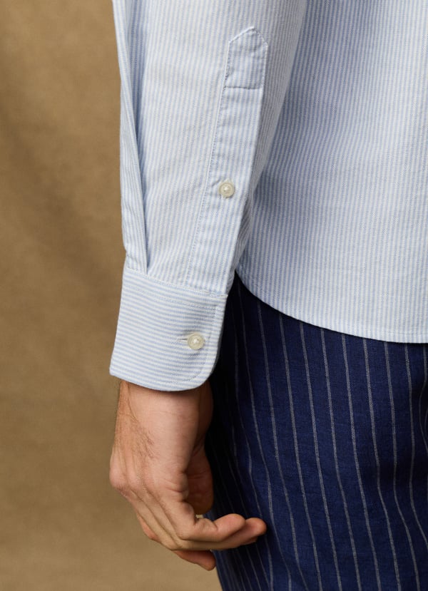 Classic Fit Oxford Ticking Stripe Shirt