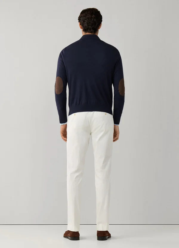 Cotton-Cashmere Quarter Zip Jumper