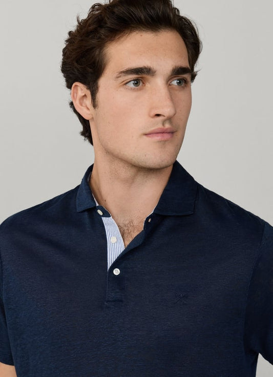 Classic Fit Short Sleeve Linen Polo