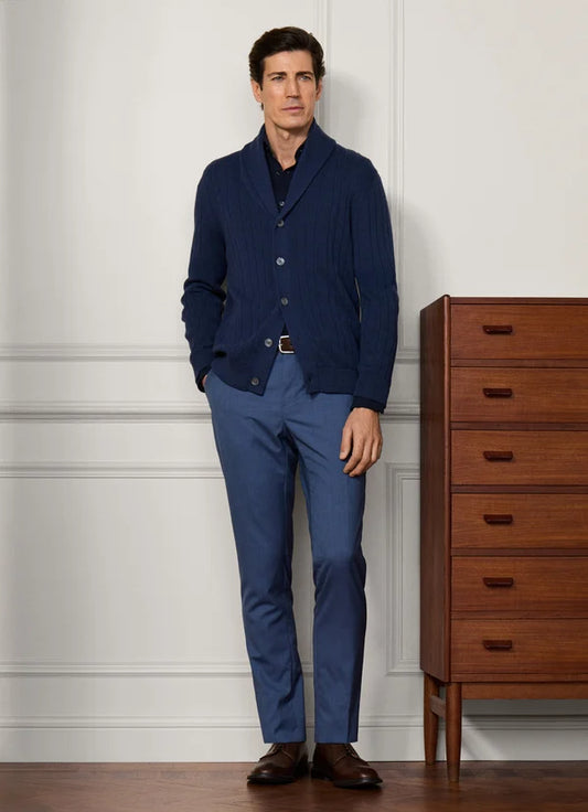Classic Fit Sanderson Tropical Wool Trousers