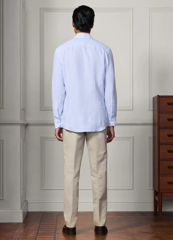 Tailored Fit Striped Linen Shirt