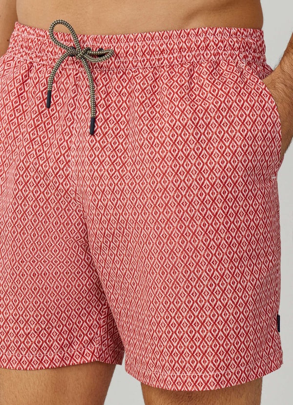 Diamond Print Swim Shorts
