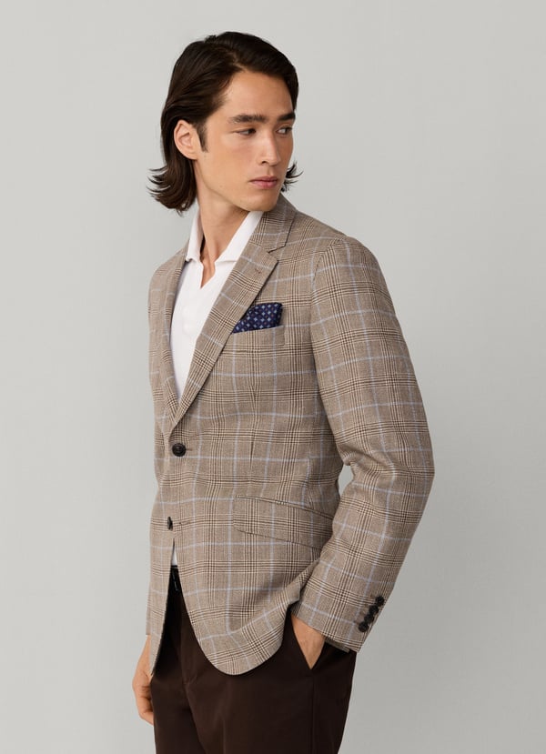 Classic Fit Prince Of Wales Check Blazer