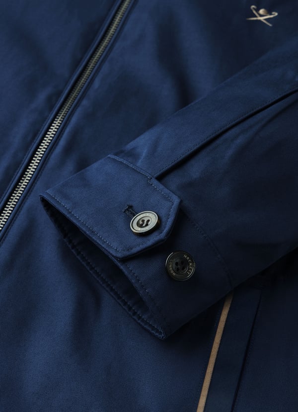 Cotton Blend Harrington Jacket