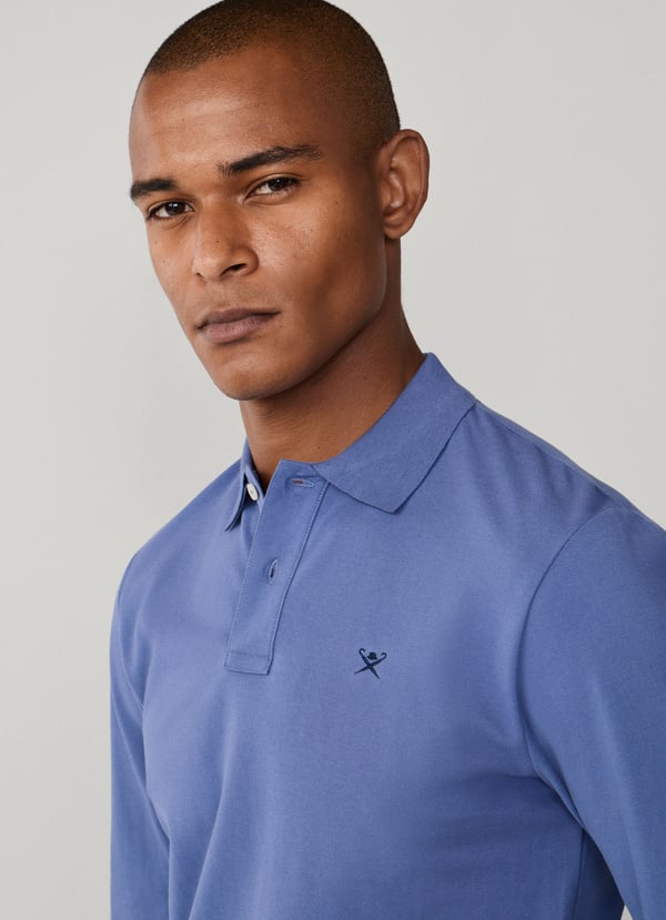 Slim Fit Long Sleeve Pique Polo