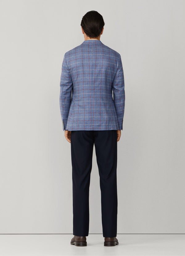 Silk-Wool Tattersall Blazer