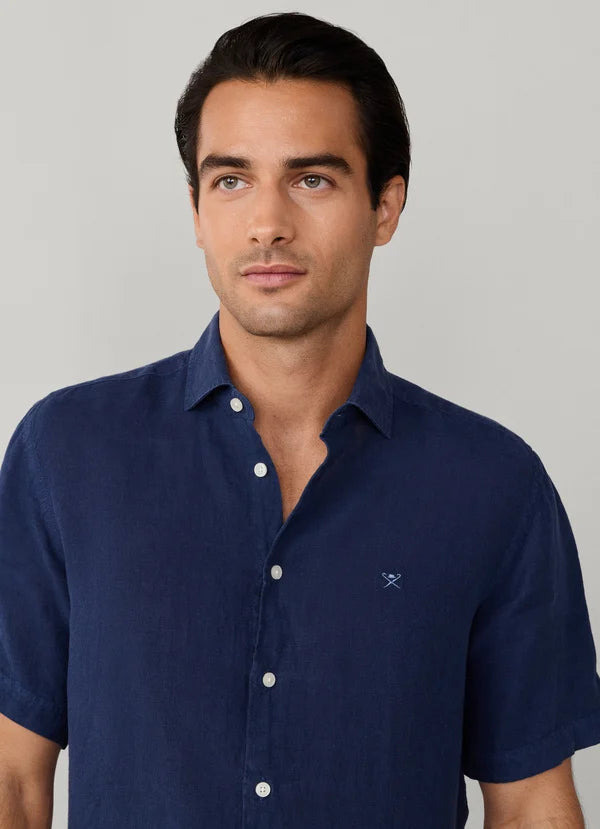 Tailored Fit Short Sleeve Linen Shirt