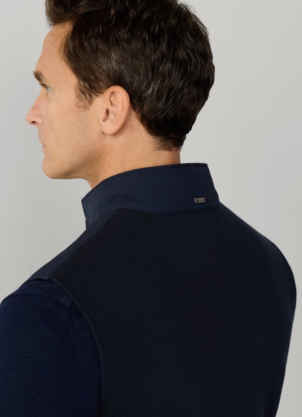 Sartorial Hybrid Knit Back Gilet
