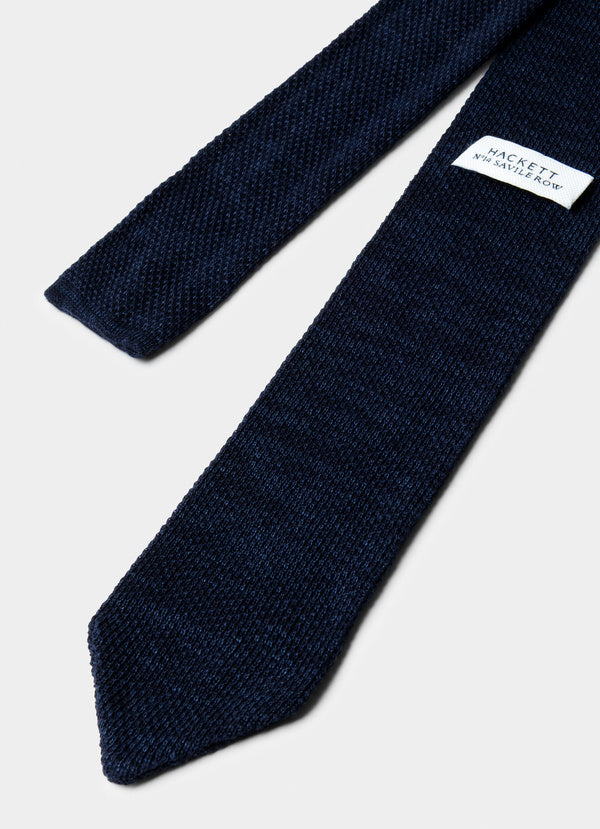 Cotton-Linen Knitted Tie