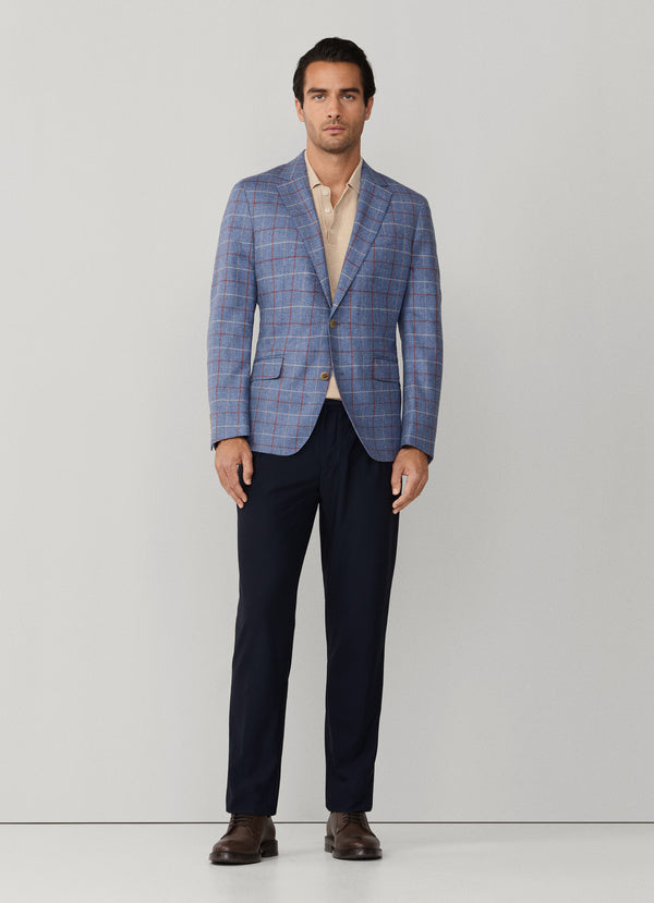 Silk-Wool Tattersall Blazer