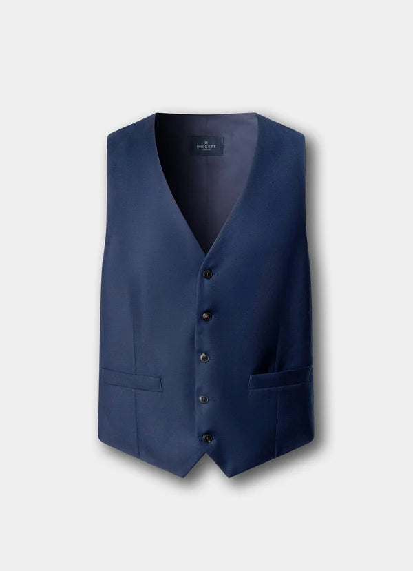 Wool Birdseye Waistcoat - Woven In Italy