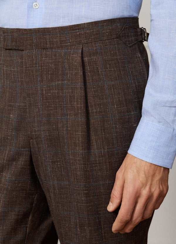 Wool-Silk Prince Of Wales Suit - Woven In Italy