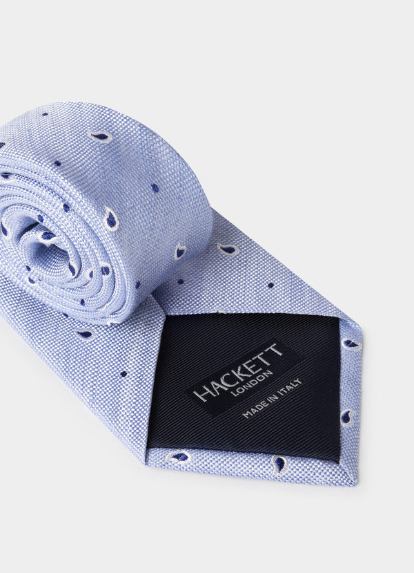 Paisley Silk Linen Tie