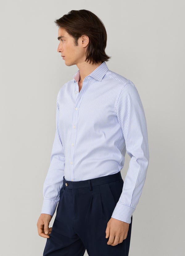 Tailored Fit Double Face Bengal Shirt