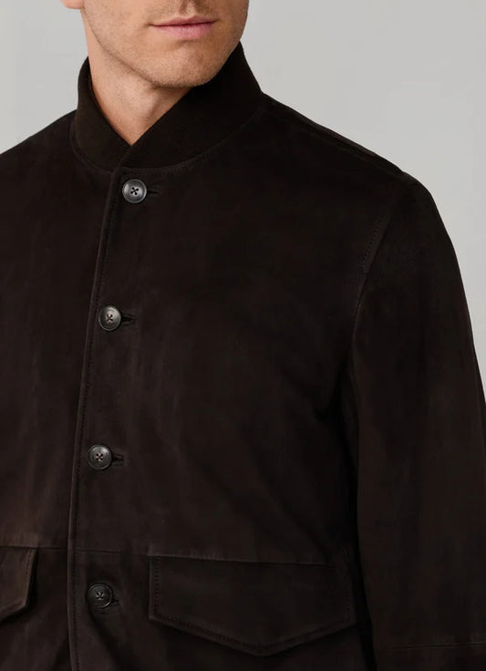 Suede Bomber Jacket