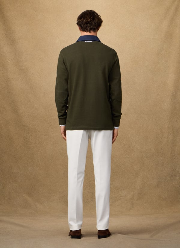 Classic Fit Long Sleeve Peaks Rugby
