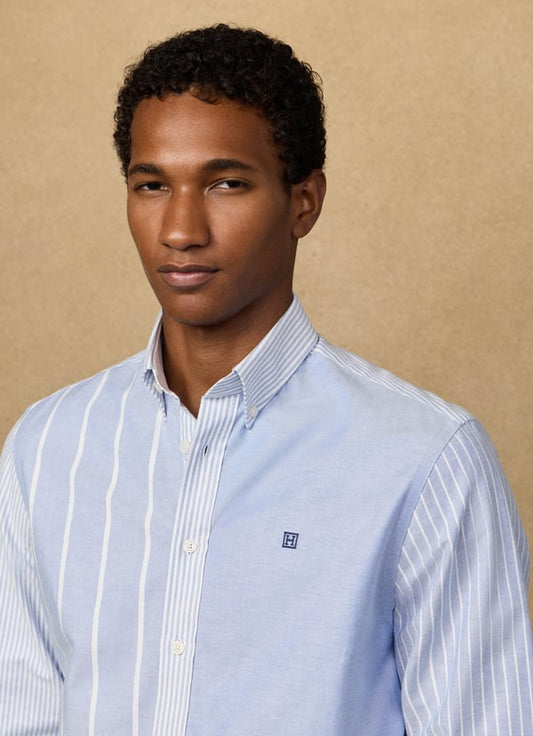 Classic Fit Patchwork Oxford Shirt
