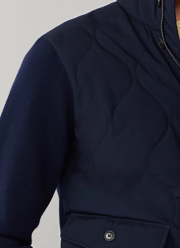 Merino Wool Hybrid Full-Zip Cardigan