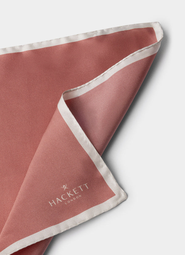 Solid Branded Silk Pocket Square