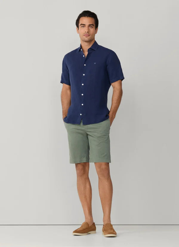Tailored Fit Short Sleeve Linen Shirt