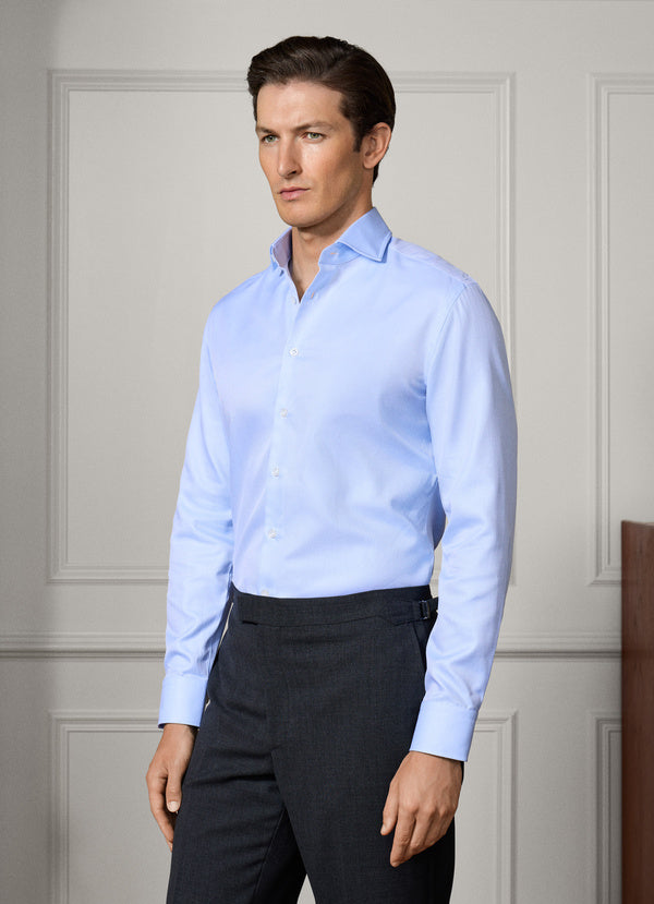 Tailored Fit Formal Plain Twill Shirt