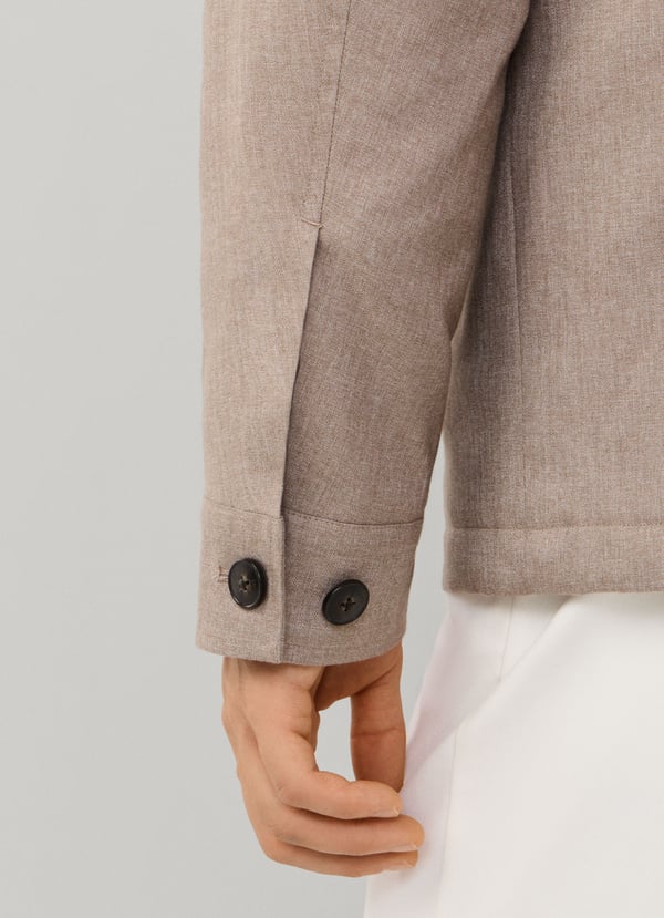 Herringbone Shirt Jacket